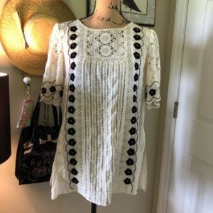Anthropologie floreat embroidered beaded top 00